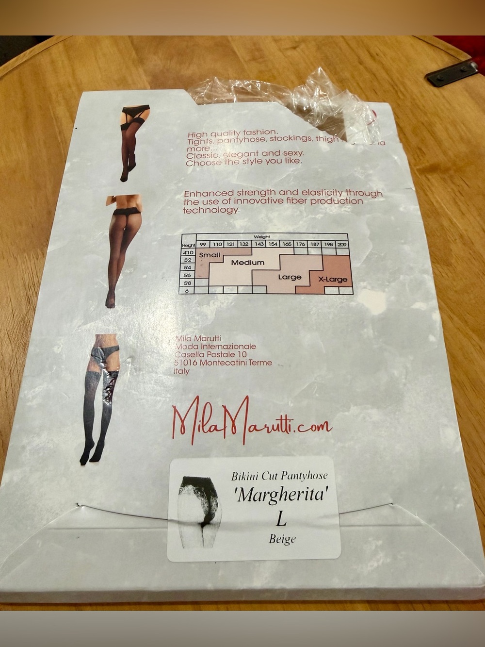 Mila Marutt Sheer Nude Pantyhose - Nude size L - Picture 2 of 2